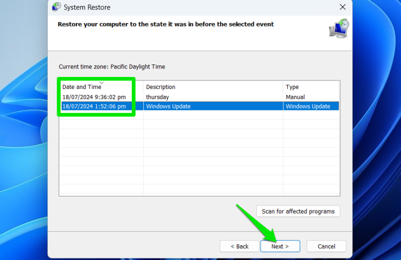 System Restore Windows 