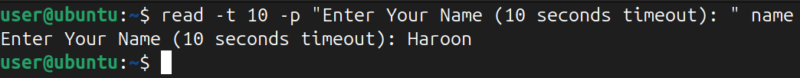 reading input value within the given time