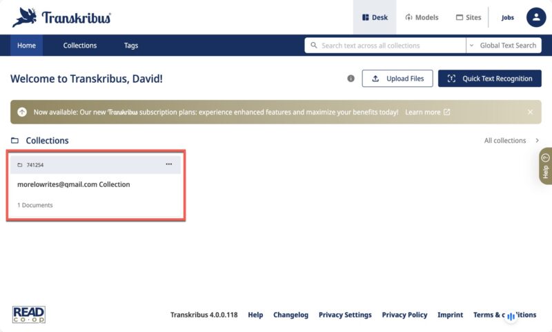Transkribus Default Collection