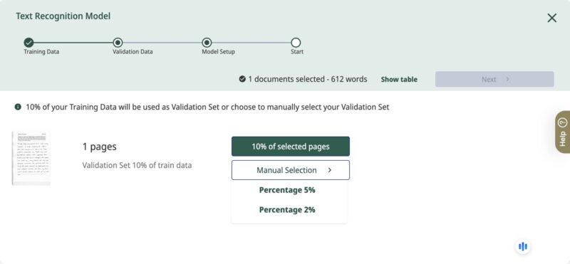 Transkribus Model Training Setup