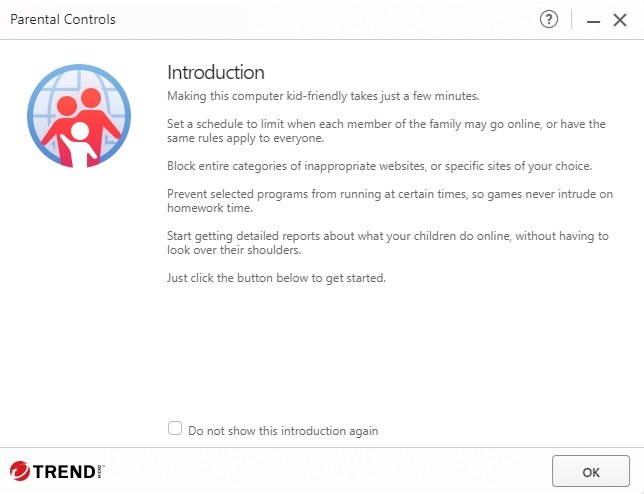 Setting up parental controls in Trend Micro Premium Security.