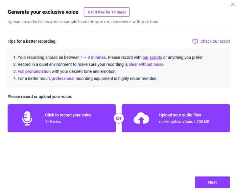Vidnoz Ai Clone Voice