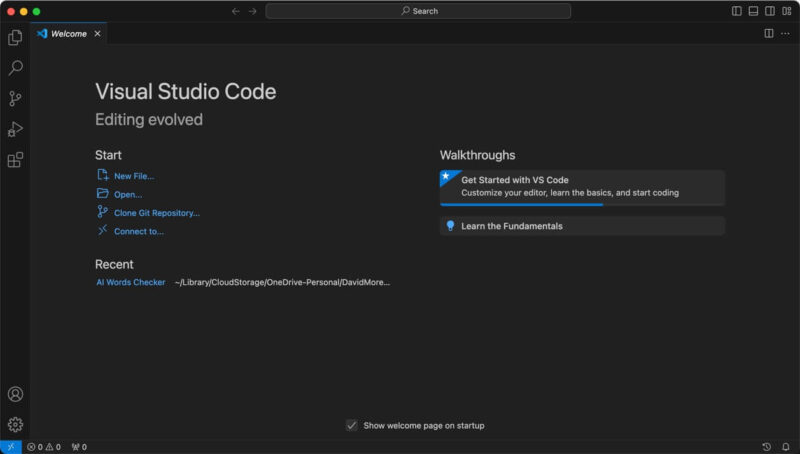 Vscode Welcome Screen New