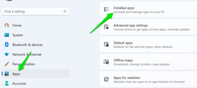 Windows Uninstall Apps