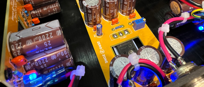 Interior components of a traditional ATX desktop power supply