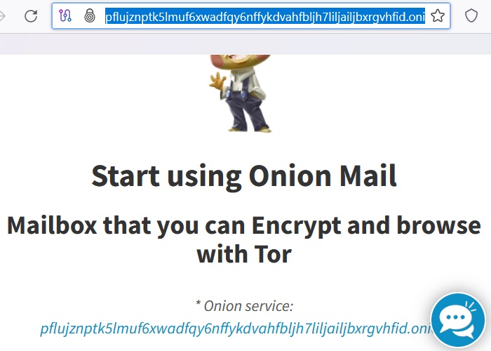 OnionMail mailbox for anonymous email sending and receiving.
