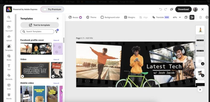 Using the Adobe Express plugin for Google Chrome
