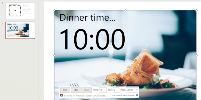 Breaktime Timer Add In Powerpoint