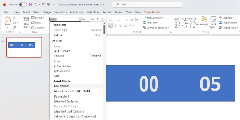 Change Font Style for your Text