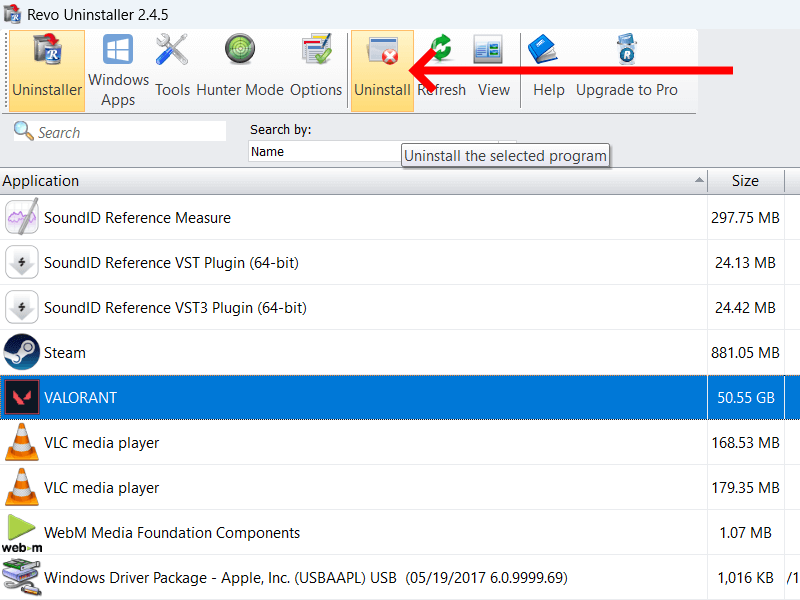 Click On Uninstall Button Revo Uninstaller