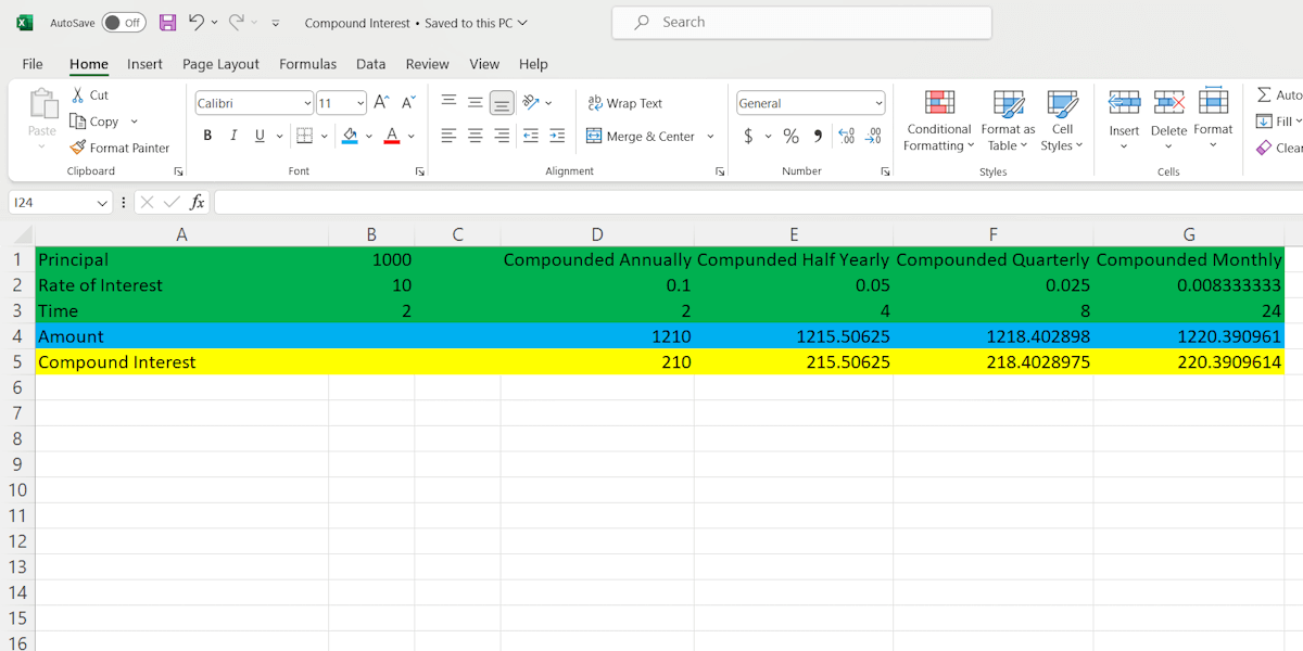How to Calculate Compound Interest in Microsoft Excel - Make Tech Easier