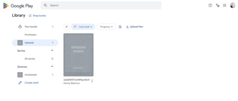 The Google Play Books Library, Where You'll Find ePUBs and Other Formats