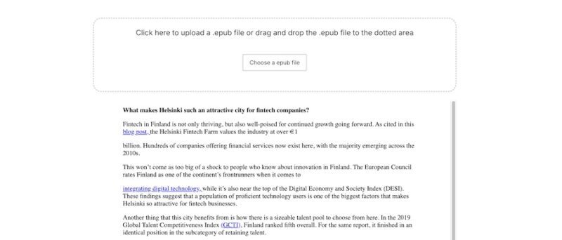 uploading and reading a document in light web app