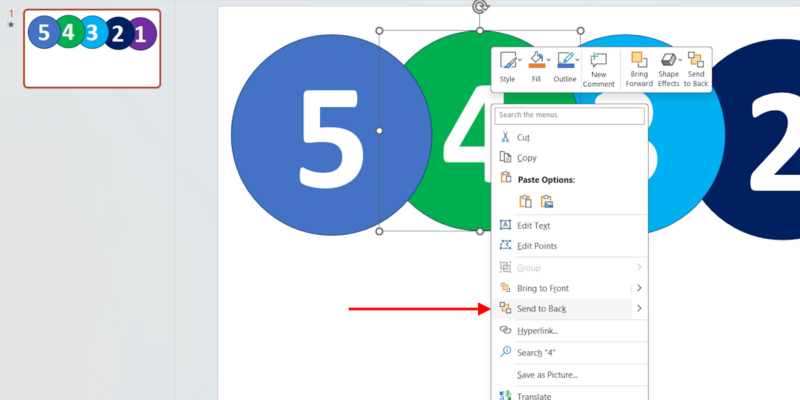 Send A Shape To Back