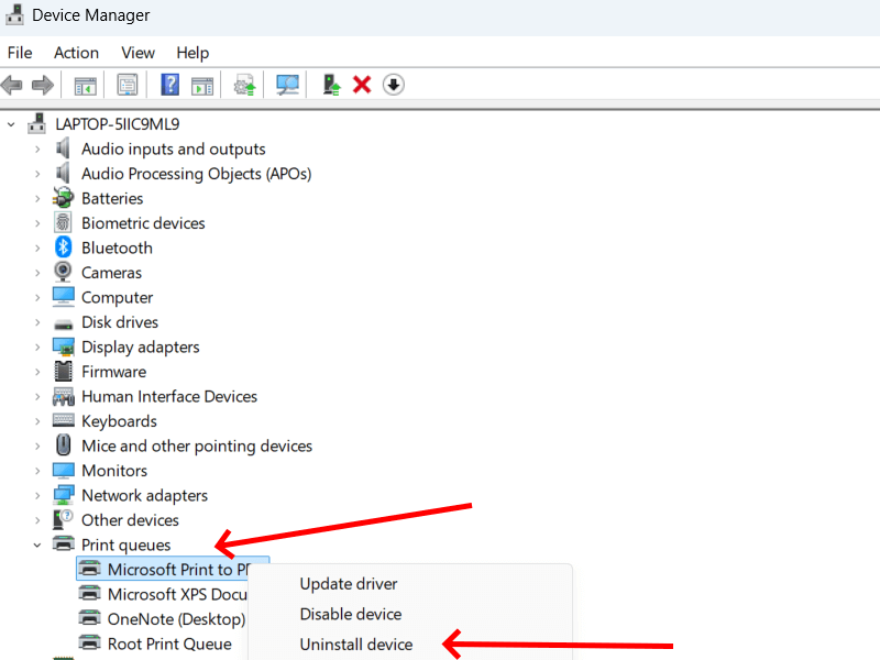 Uninstall Printer Driver