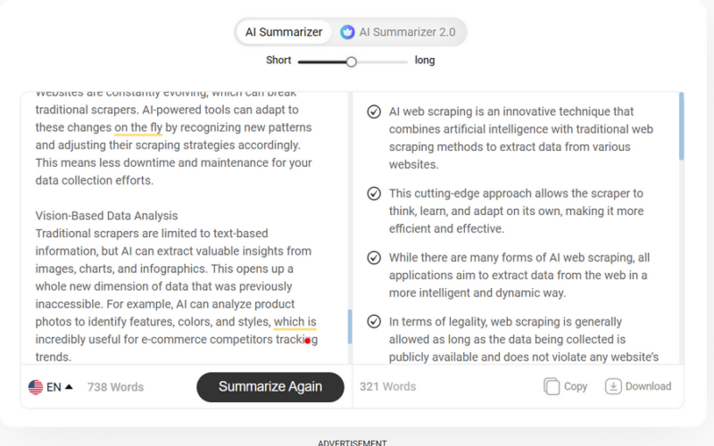 Ai Summarizer Results 