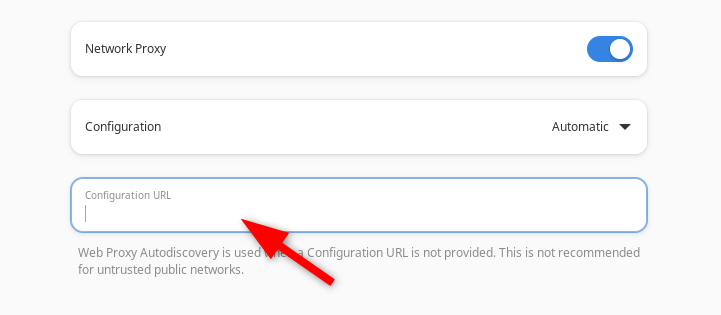 Specifying autoconfiguration proxy with URL.