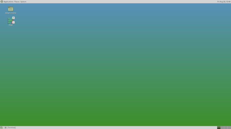 A screenshot default MATE desktop running on DietPi.