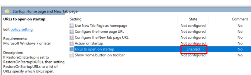 Check Chrome Policies State in GPE