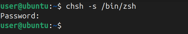Changing default shell using chsh Command 