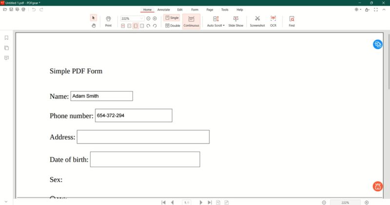 Fillable form PDF created with LibreOffice. 