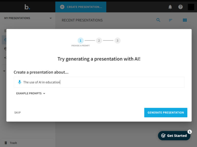 Creating A Presentation with beautiful.ai