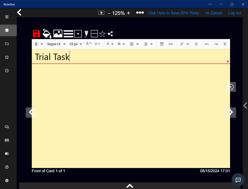 Creating Cards On Notedek