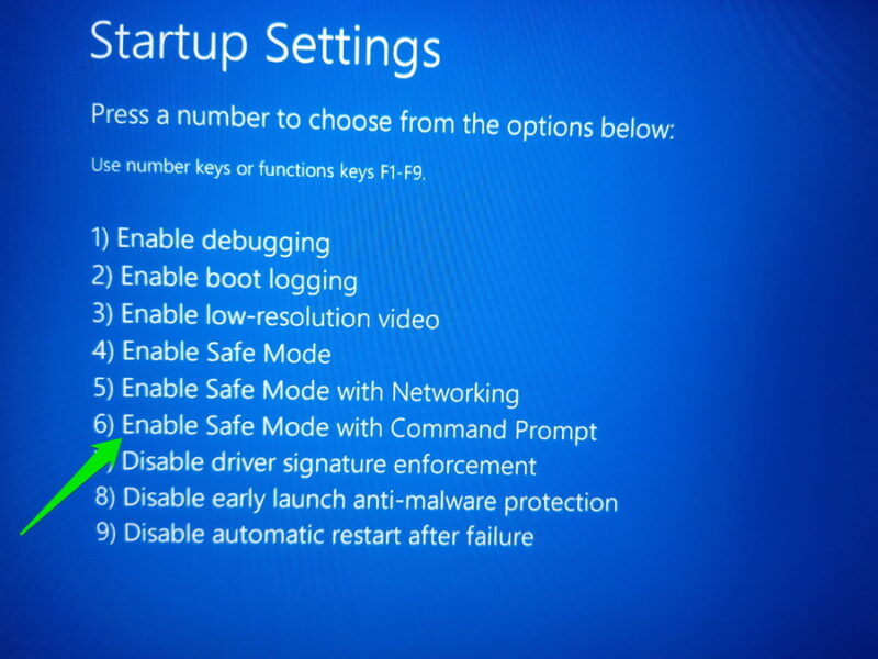 boot into Safe Mode with Command Prompt