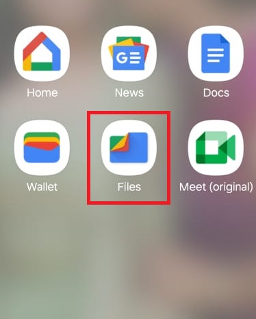 Open Files By Google App from the App Drawer of your mobile phone to find and delete Google Photos Duplicates.