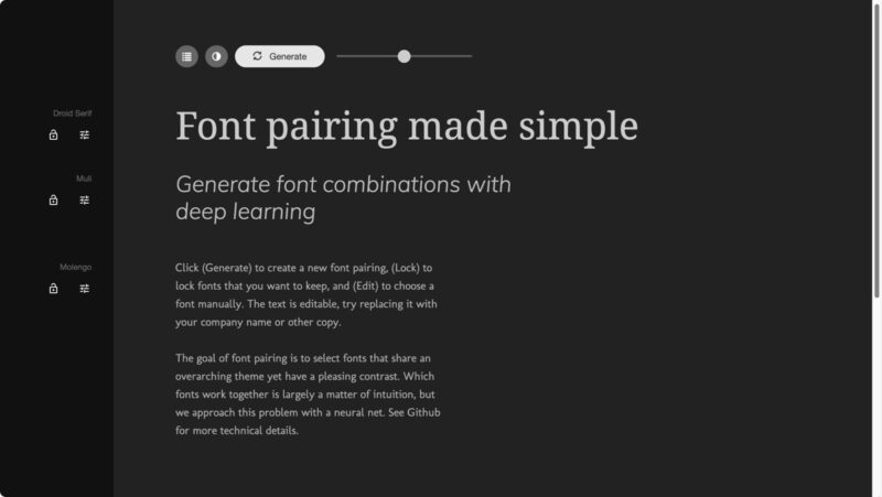 Fontjoy Font Pairing