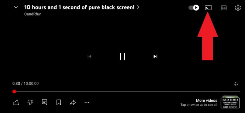 Cast your Android screen to TV to view YouTube on a larger screen.