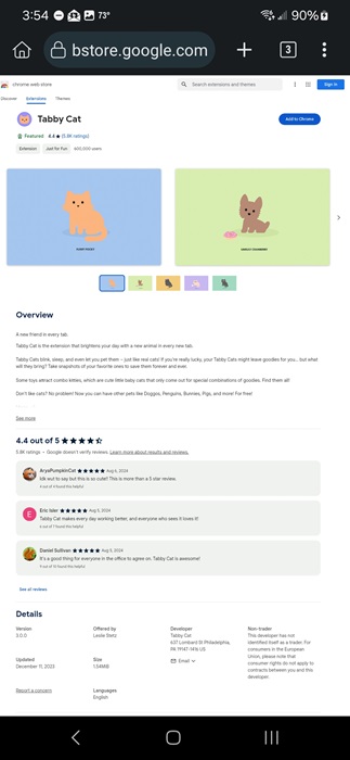 Installing an extension in Kiwi.
