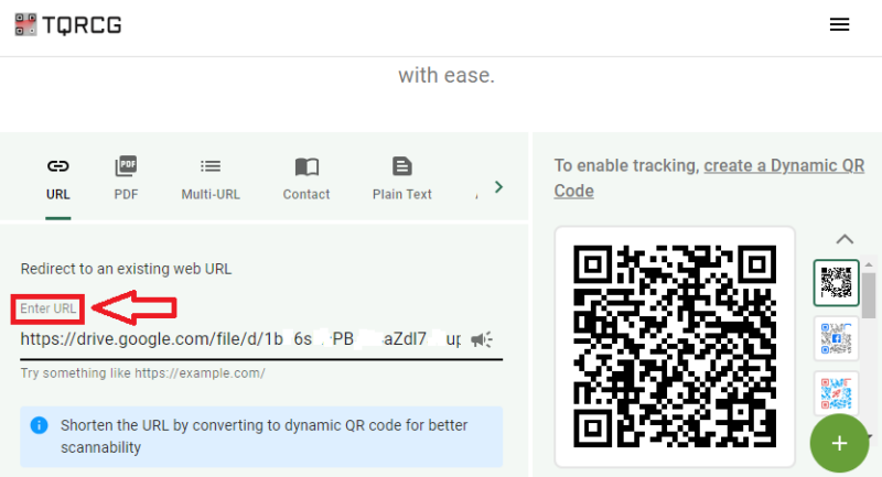 Add the Google Drive Video URL into the QR Code Generator Platform to create the qr code for video file.