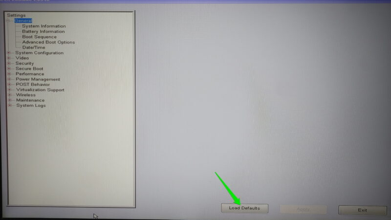 Reset UEFI from inside the UEFI