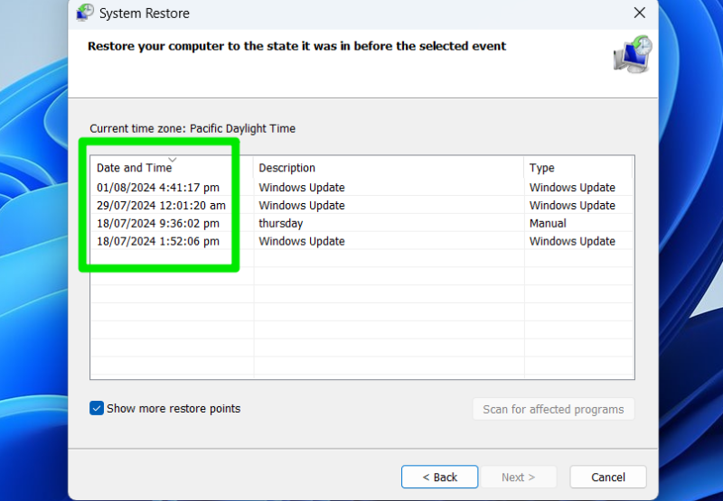 Restore Pc System Restore