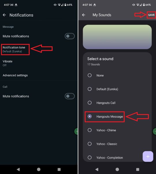 Steps to Select Custom Tone for Whatsapp Group Chat on Mobile app.