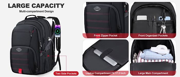 Tazbuzo Laptop Backpack Large Capacity