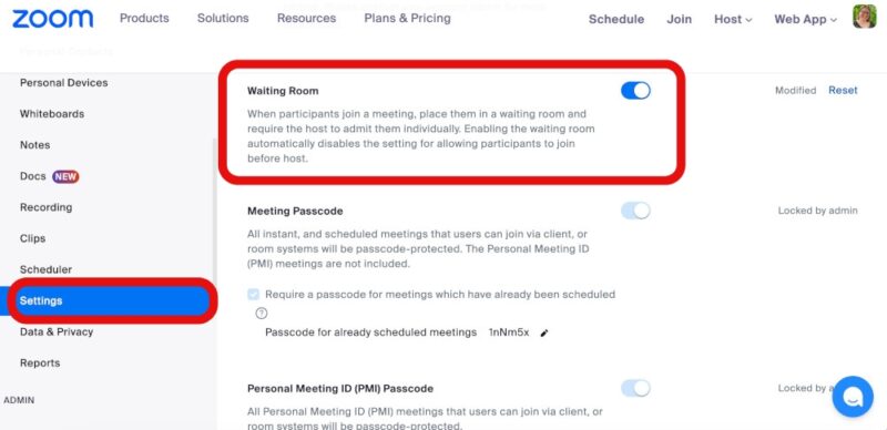 Enable Waiting Room On Zoom
