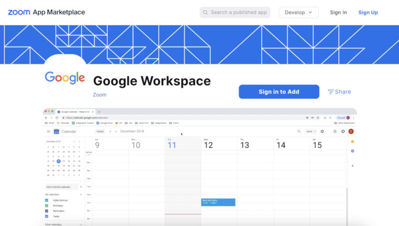 Zoom Google Calendar Integration