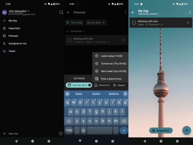 Microsoft To-Do app interface overview.