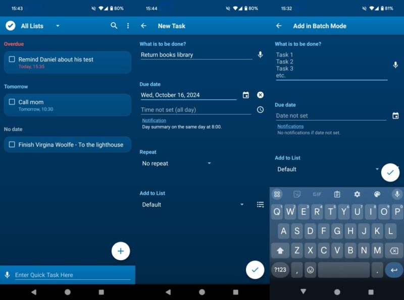 To Do List app interface overview.