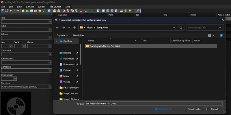 Edit Audio Metadata Tag Mp3tag Select Directory