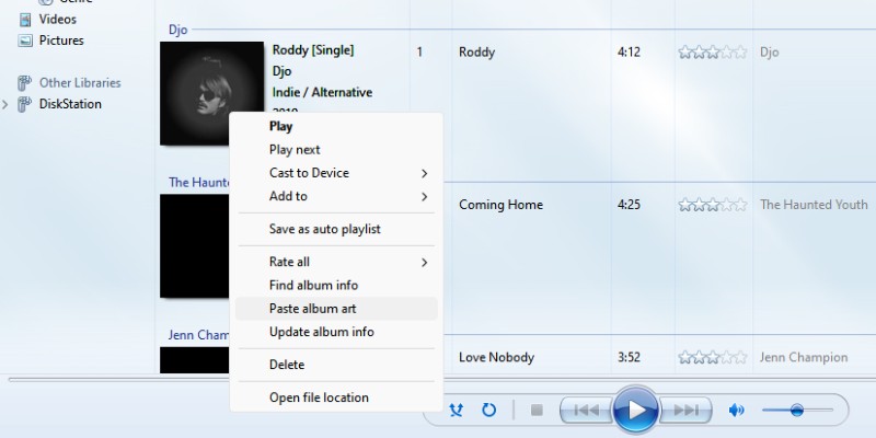 Edit Metadata Info Tags Windows Media Player Album Artwork