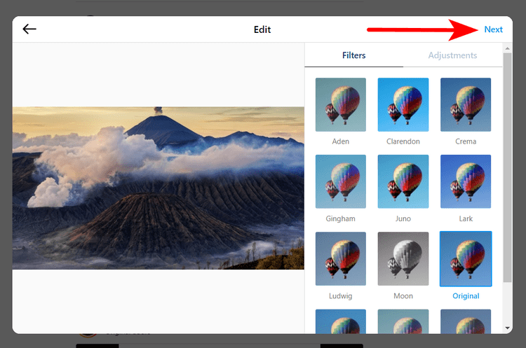 Editing Post On Instagram 