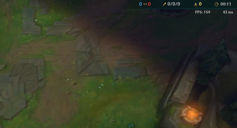 FPS showing in a game