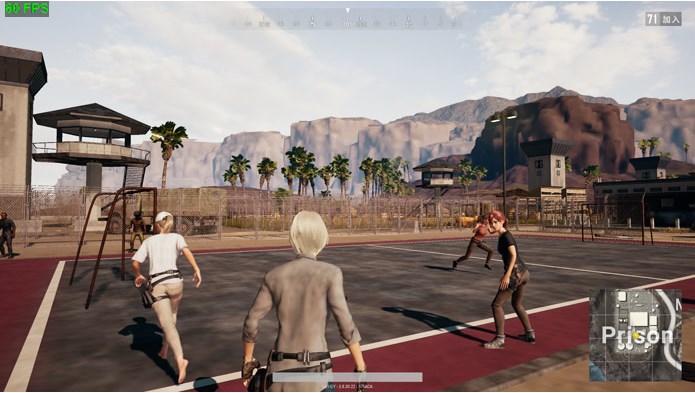 prison gameplay with fps counter