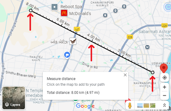 Halfway Point By Measuring Distance Google Maps Web