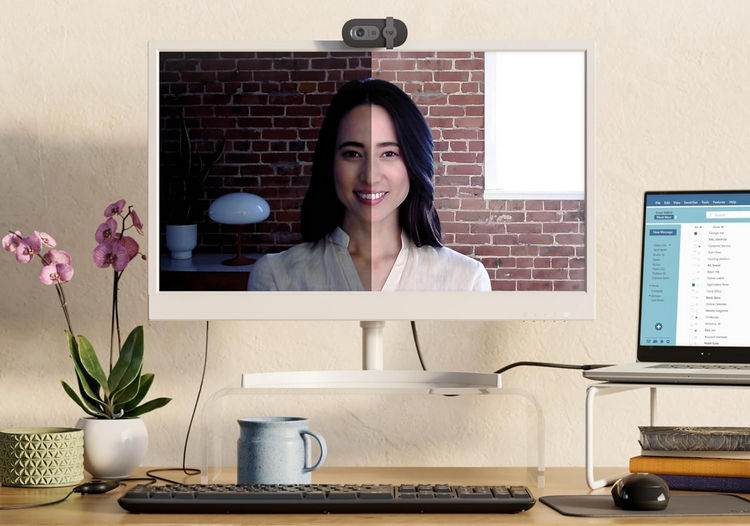 Light adjustment in Logitech Brio 101 webcam