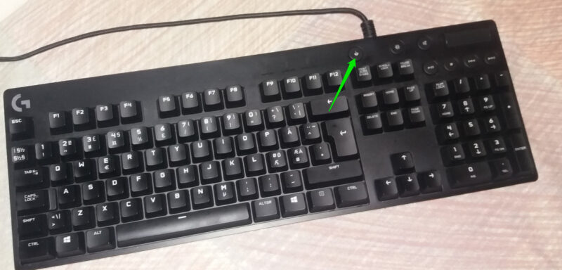 Logitech keyboard with Gaming Mode button