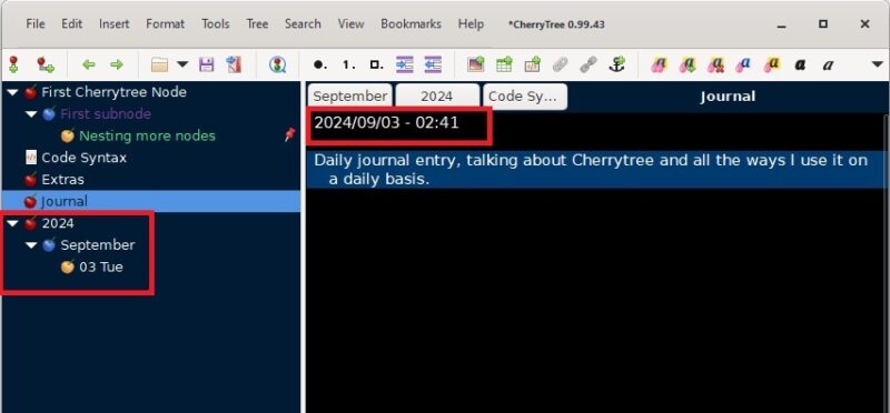 Turning the note taking app into a journal.
